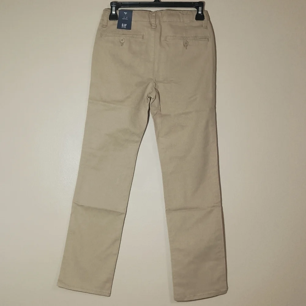 GAP 2 Pair of Boy's Straight-Fit Stretch Khaki Uniform Pants